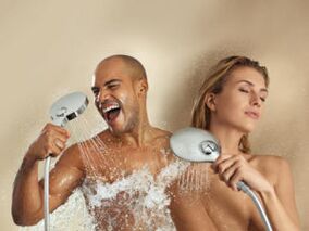 duschen, um Würmer zu verhindern